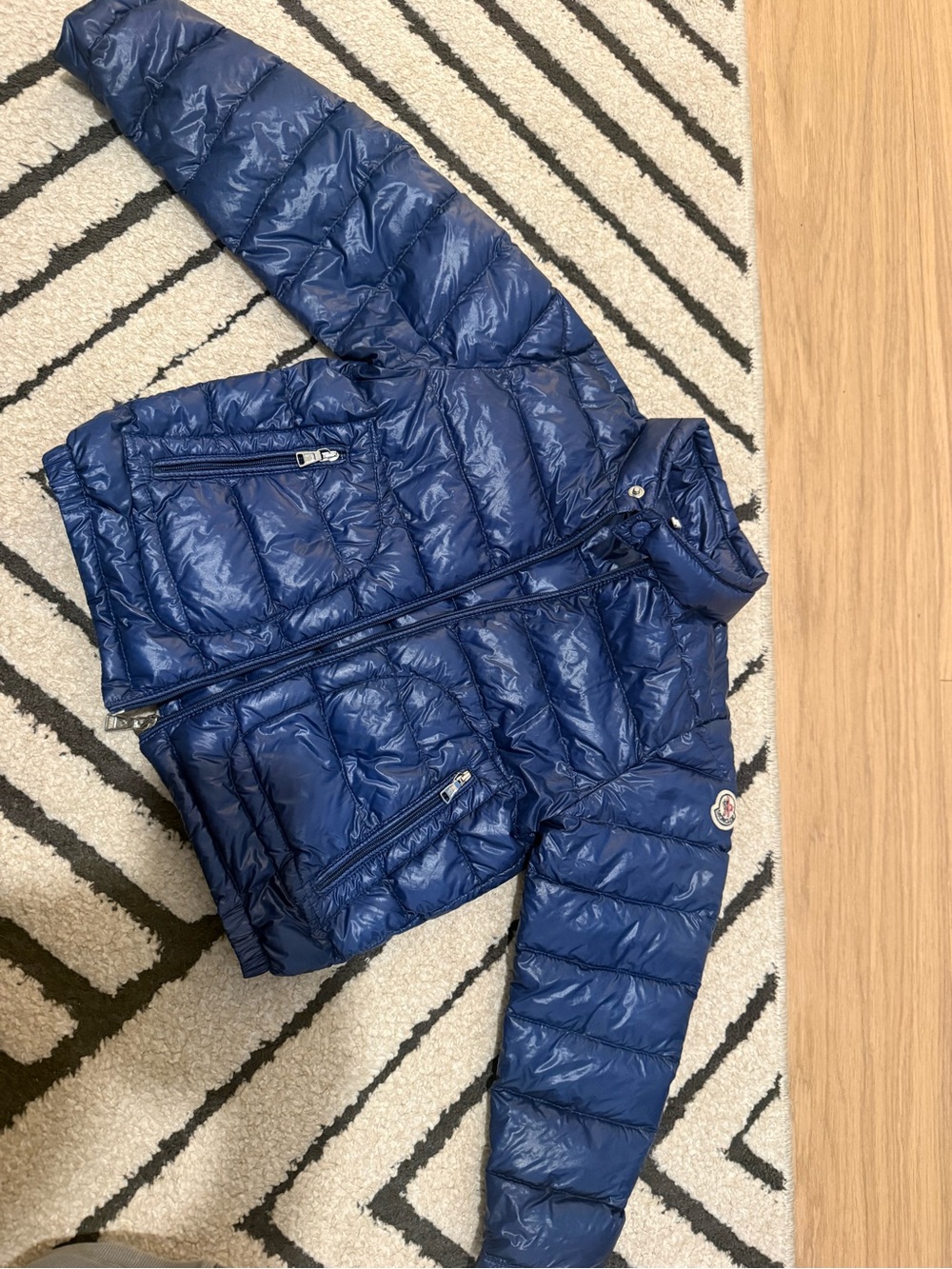 Moncler Navy Blue Quilted Kids Puffer Jacket
